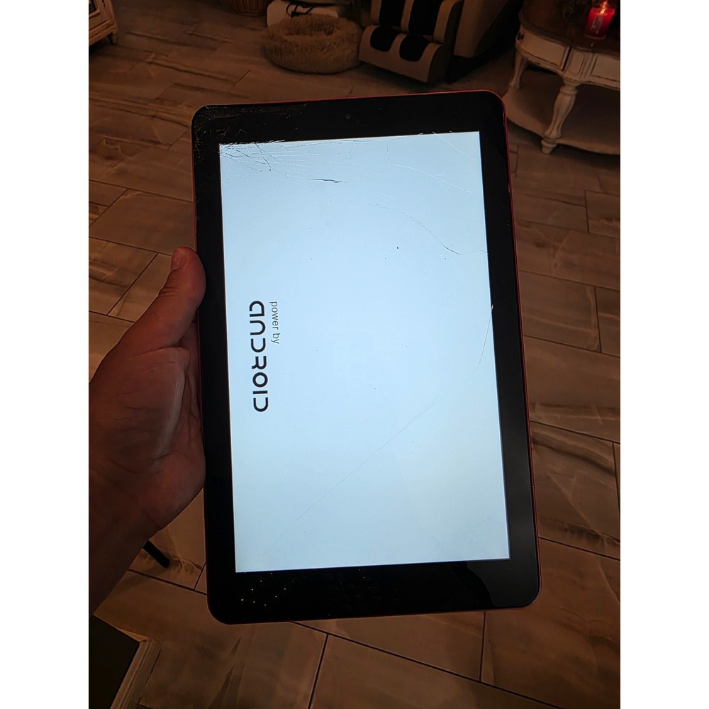 EnVizen Digital EVT10Q 10in Tablet Red Cracked Screen